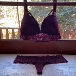 Pink Victoria’s Secret Bra and Pantie Set